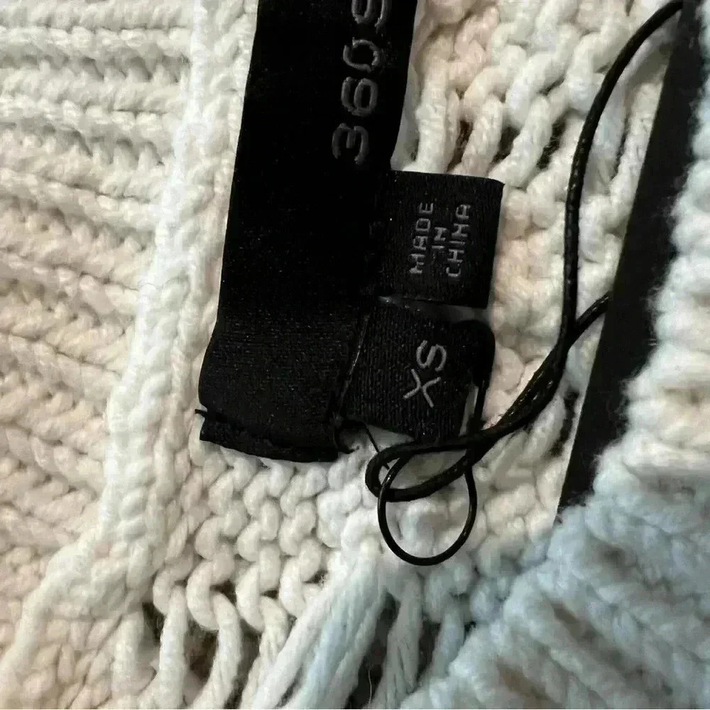 360 sweater white cable knit chunky women’s size x small - Picture 9 of 13